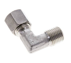 1/4'' NPT Male x 8L Stainless steel 90 deg Elbow Cutting ring 315 Bar DIN 2353