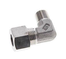 1/4'' NPT Male x 12L Stainless steel 90 deg Elbow Cutting ring 315 Bar DIN 2353