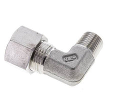 1/4'' NPT Male x 12L Stainless steel 90 deg Elbow Cutting ring 315 Bar DIN 2353