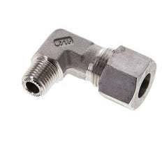 1/4'' NPT Male x 12S Stainless steel 90 deg Elbow Cutting ring 630 Bar DIN 2353