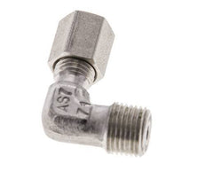 1/8'' NPT Male x 4LL Stainless steel 90 deg Elbow Cutting ring 100 Bar DIN 2353