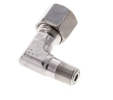 1/8'' NPT Male x 8L Stainless steel 90 deg Elbow Cutting ring 315 Bar DIN 2353