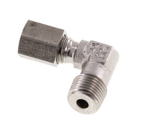 R 1/8'' Male x 4LL Stainless steel 90 deg Elbow Fitting 100 Bar DIN 2353