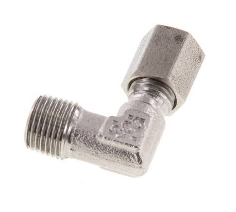 R 1/8'' Male x 4LL Stainless steel 90 deg Elbow Fitting 100 Bar DIN 2353