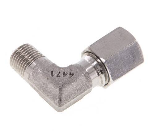R 1/8'' Male x 6L Stainless steel 90 deg Elbow Fitting 315 Bar DIN 2353