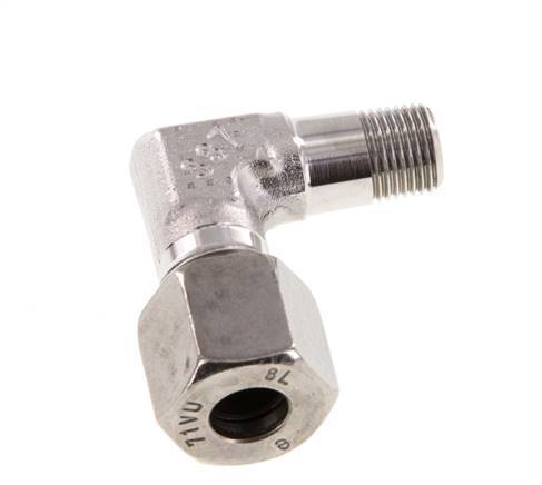 R 1/8'' Male x 8L Stainless steel 90 deg Elbow Fitting 315 Bar DIN 2353