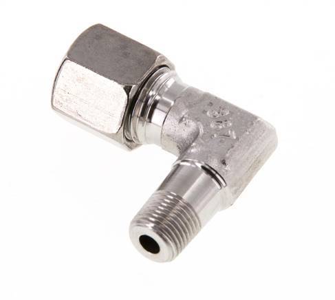 R 1/8'' Male x 8L Stainless steel 90 deg Elbow Fitting 315 Bar DIN 2353