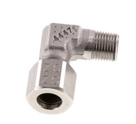 R 1/8'' Male x 8LL Stainless steel 90 deg Elbow Fitting 100 Bar DIN 2353