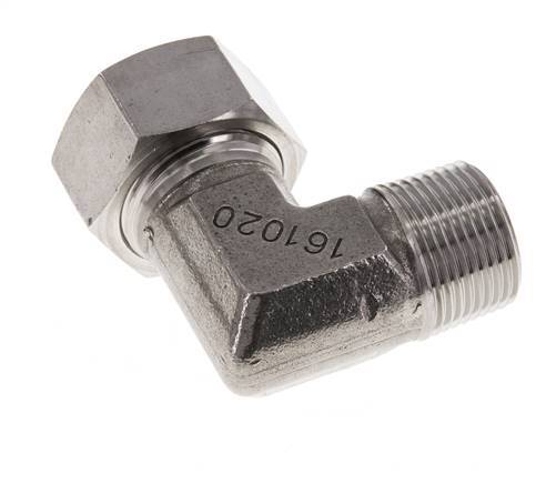 G 3/4'' Male x 22L Stainless steel 90 deg Elbow Fitting 160 Bar DIN 2353