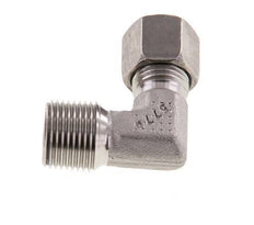 R 3/8'' Male x 8L Stainless steel 90 deg Elbow Fitting 315 Bar DIN 2353