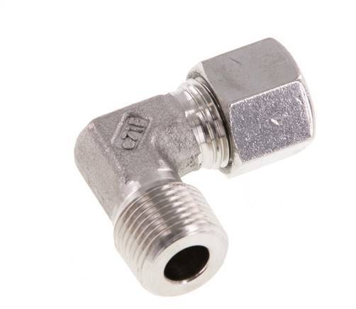 R 3/8'' Male x 10L Stainless steel 90 deg Elbow Fitting 315 Bar DIN 2353