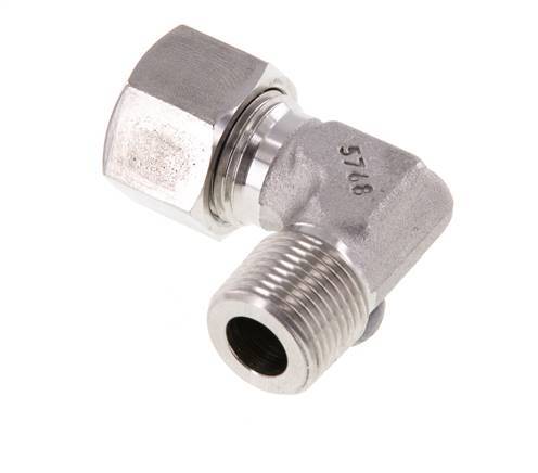 R 3/8'' Male x 12L Stainless steel 90 deg Elbow Fitting 315 Bar DIN 2353