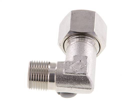 R 3/8'' Male x 12S Stainless steel 90 deg Elbow Fitting 630 Bar DIN 2353