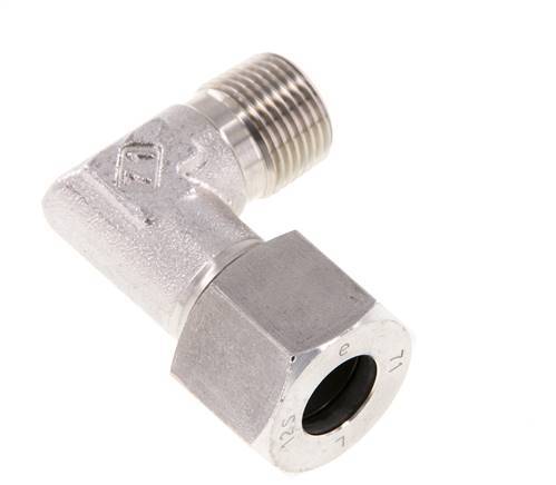 R 3/8'' Male x 12S Stainless steel 90 deg Elbow Fitting 630 Bar DIN 2353
