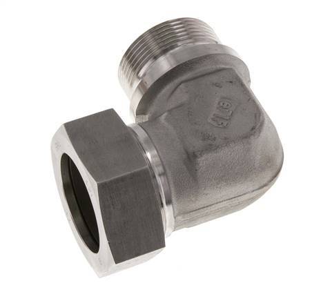 G 1 1/2'' Male x 42L Stainless steel 90 deg Elbow Fitting 160 Bar DIN 2353