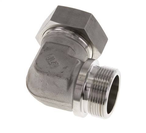 G 1 1/2'' Male x 42L Stainless steel 90 deg Elbow Fitting 160 Bar DIN 2353