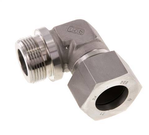 G 1 1/4'' Male x 30S Stainless steel 90 deg Elbow Fitting 400 Bar DIN 2353