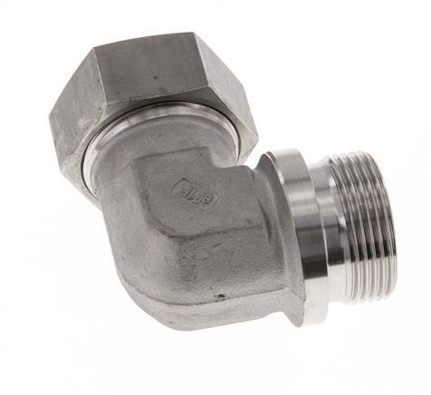 G 1 1/4'' Male x 35L Stainless steel 90 deg Elbow Fitting 160 Bar DIN 2353