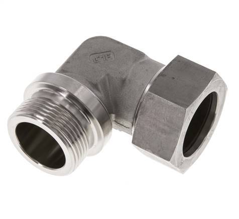 G 1 1/4'' Male x 35L Stainless steel 90 deg Elbow Fitting 160 Bar DIN 2353