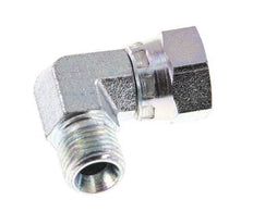 G 1/4'' M/F Zinc plated Steel 90 deg Elbow Fitting 350 Bar - Hydraulic