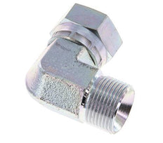 G 3/4'' M/F Zinc plated Steel 90 deg Elbow Fitting 175 Bar - Hydraulic