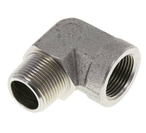 1'' NPT x 1'' NPT M/F Zinc plated Steel 90 deg Elbow Fitting 140 Bar - Hydraulic