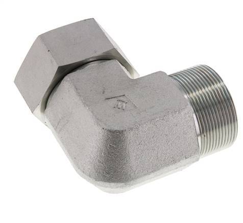 G 2'' M/F Zinc plated Steel 90 deg Elbow Fitting 75 Bar - Hydraulic