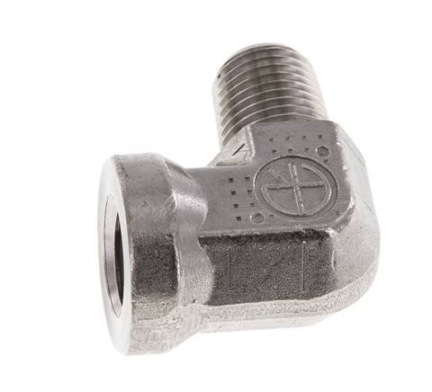 1/4'' NPT x 1/4'' NPT M/F Stainless steel 90 deg Elbow Fitting 275 Bar - Hydraulic