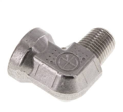 1/4'' NPT x 1/4'' NPT M/F Stainless steel 90 deg Elbow Fitting 275 Bar - Hydraulic