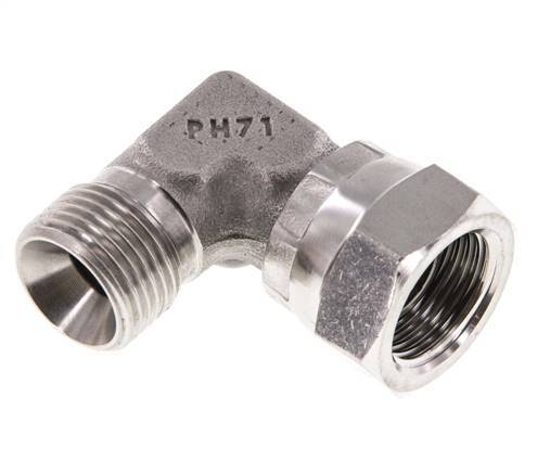 G 3/8'' M/F Stainless steel 90 deg Elbow Fitting 325 Bar - Hydraulic