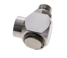 G 1/2'' M/F Stainless steel 90 deg Elbow Swivel Joint High-pressure 400 Bar - Hydraulic