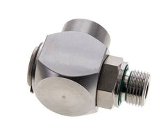 G 1/2'' M/F Stainless steel 90 deg Elbow Swivel Joint High-pressure 400 Bar - Hydraulic