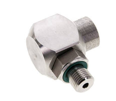 G 1/4'' M/F Stainless steel 90 deg Elbow Swivel Joint High-pressure 400 Bar - Hydraulic