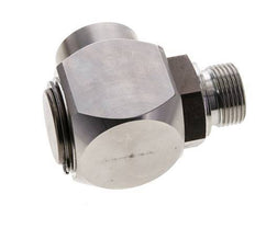 G 3/4'' M/F Stainless steel 90 deg Elbow Swivel Joint High-pressure 250 Bar - Hydraulic