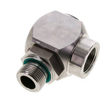 G 3/4'' M/F Stainless steel 90 deg Elbow Swivel Joint High-pressure 250 Bar - Hydraulic