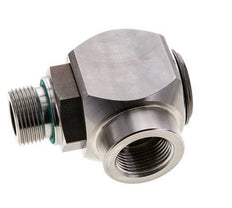G 3/4'' M/F Stainless steel 90 deg Elbow Swivel Joint High-pressure 250 Bar - Hydraulic