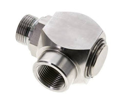 G 1'' M/F Stainless steel 90 deg Elbow Swivel Joint High-pressure 250 Bar - Hydraulic