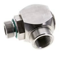 G 1'' M/F Stainless steel 90 deg Elbow Swivel Joint High-pressure 250 Bar - Hydraulic