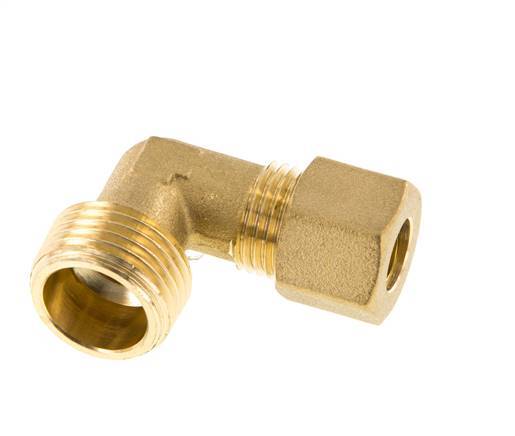 R 1/2'' Male x 10mm Brass 90 deg Elbow Compression Fitting 95 Bar DIN EN 1254-2