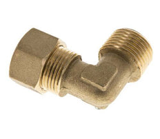 R 1/2'' Male x 14mm Brass 90 deg Elbow Compression Fitting 89 Bar DIN EN 1254-2