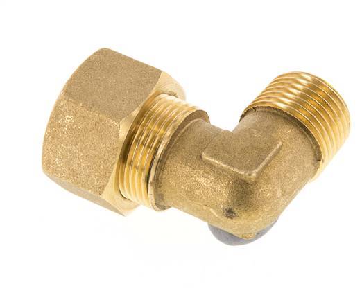 R 1/2'' Male x 18mm Brass 90 deg Elbow Compression Fitting 67 Bar DIN EN 1254-2
