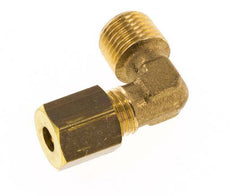 R 1/8'' Male x 4mm Brass 90 deg Elbow Compression Fitting 150 Bar DIN EN 1254-2 [2 Pieces]