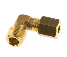 R 1/8'' Male x 4mm Brass 90 deg Elbow Compression Fitting 150 Bar DIN EN 1254-2 [2 Pieces]