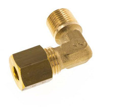 R 1/8'' Male x 5mm Brass 90 deg Elbow Compression Fitting 150 Bar DIN EN 1254-2