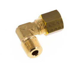 R 1/8'' Male x 5mm Brass 90 deg Elbow Compression Fitting 150 Bar DIN EN 1254-2