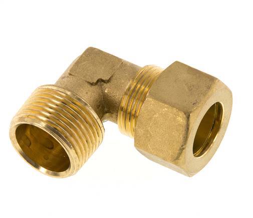 R 3/4'' Male x 18mm Brass 90 deg Elbow Compression Fitting 67 Bar DIN EN 1254-2