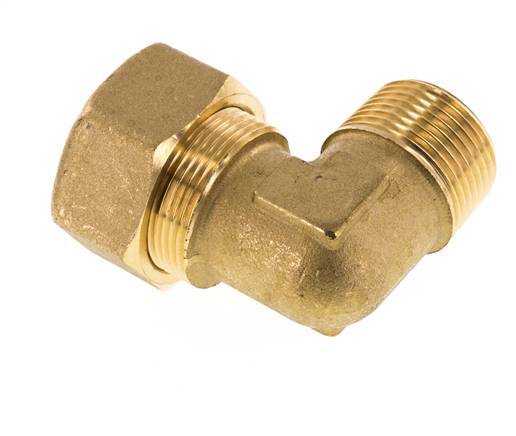 R 3/4'' Male x 22mm Brass 90 deg Elbow Compression Fitting 54 Bar DIN EN 1254-2