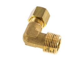 R 3/8'' Male x 8mm Brass 90 deg Elbow Compression Fitting 135 Bar DIN EN 1254-2