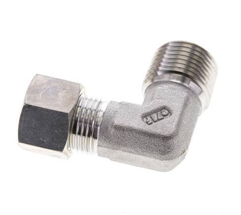 1/2'' NPT Male x 12L Stainless steel 90 deg Elbow Compression Fitting 315 Bar DIN 2353