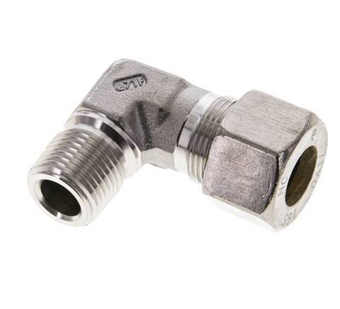 1/2'' NPT Male x 16S Stainless steel 90 deg Elbow Compression Fitting 400 Bar DIN 2353